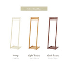 ハンガーラック L字型 40×45×150cm ライトブラウン