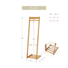 ハンガーラック L字型 40×45×150cm ライトブラウン