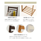 ハンガーラック L字型 50×45×150cm ライトブラウン