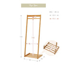 ハンガーラック L字型 50×45×150cm ライトブラウン