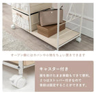 ハンガーラック カーテン/引き出し2杯付き 80×46×173cm ピンク