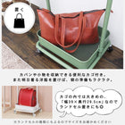 ハンガーラック バスケット付き 42×36×152cm ダークブラウン