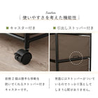 ハンガーラック 引出し7杯付き 幅80cm ブラウン