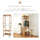 ハンガーラック 天板付き 56×40×176cm Lブラウン