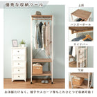 ハンガーラック 天板付き 56×40×176cm Lブラウン