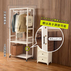 ハンガーラック 天板付き 77×40×176cm Lブラウン