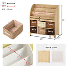 ブックラックワイド 69×27×72cm アンティークホワイト