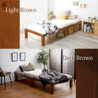 ベッド フラットタイプ天然木すのこ 98×196.5×31cm ライトブラウン