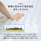 ポケットコイルマットレスベッド シングル ホワイト