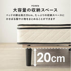 ポケットコイルマットレスベッド セミダブル ホワイト