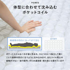 ポケットコイルマットレスベッド セミダブル ホワイト