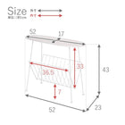 マガジンラック サーフタイプ 52×23×43cm ブラック