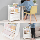 マガジンラック 引出しタイプ 48×27×73cm アンティークホワイト