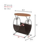 マガジンラック 46.5×29.5×53cm ダークブラウン