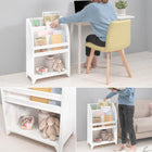 マガジンラック アンティーク 48×27×73cm アンティークホワイト