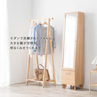 ミラー付き収納庫 38×31×160cm ブラウン