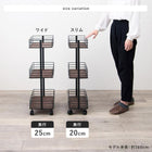 ラック キャスター 40.5×25×77cm ブラック