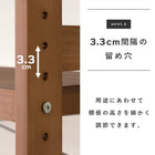 ラック 天然木 60×30×120cm Lブラウン