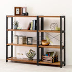 ラック 天然木 90×30×120cm Lブラウン