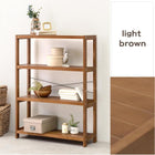 ラック 天然木 90×30×120cm Lブラウン