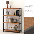ラック 天然木 90×30×120cm Lブラウン
