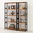 ラック 天然木 90×30×180cm Lブラウン