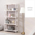 ラック 天然木 90×30×180cm Lブラウン