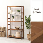 ラック 天然木 90×30×180cm Lブラウン