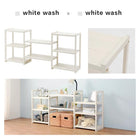 ラック 天然木3列 147×28×66cm Lブラウン