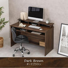 ラック付きデスク 120×60×82.5cm ブラウン
