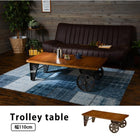 ローテーブル 110×50×36.5cm ブラウン