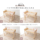 ロフトベッド 106×210×159(ベッド下113)cm ライトブラウン