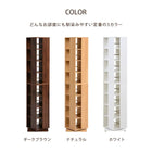 回転コミックラック 39.5×39.5×182cm ホワイト