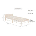 宮付きすのこベッド シングル ライトブラウン