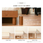 宮付きすのこベッド シングル ライトブラウン