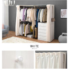 伸縮クローゼット ニュアンステイスト 118×55×170cm ダークブラウン