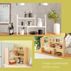 伸縮ラック 40〜75.5×16×41cm ナチュラル