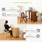 折りたたみデスク 88(45)×40×71cm ブラウン