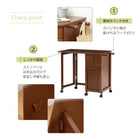 折りたたみデスク 88(45)×40×71cm ブラウン