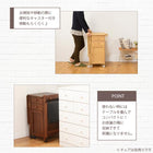 折りたたみデスク 88(45)×40×71cm ブラウン