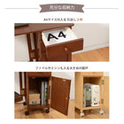 折りたたみデスク 88(45)×40×71cm ブラウン