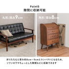 折れ脚テーブル 幅80cm 丸型 80×40×33cm ブラウン