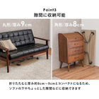 折れ脚テーブル 幅90cm 丸型 90×50×33cm ブラウン