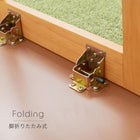 折れ脚テーブル コの字脚 120×55×38cm ブラウン