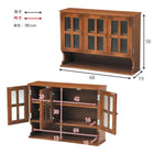 調味料ラック 3扉 68×19×50cm ライトブラウン