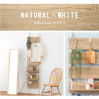 突っ張りウォールラック 40×21.5×200cm ホワイト/ホワイト