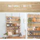 突っ張りウォールラック 60×21.5×200cm ホワイト/ホワイト