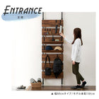 突っ張りウォールラック 80×21.5×200cm ホワイト/ホワイト