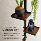 突っ張り棒&パーツ_5点セット 角型タイプ 43×43×187cm ブラウン/ブラック