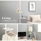 突っ張り棒&パーツ_5点セット 角型タイプ 43×43×187cm ブラウン/ブラック